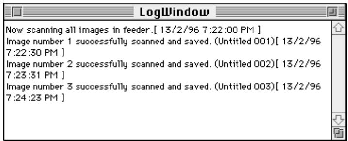 NIKON CONTROL MACINTOSH - Scanning Log - 1