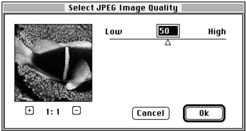NIKON CONTROL MACINTOSH - Quality Dialog Box - 1