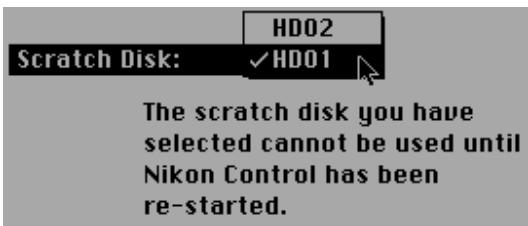 NIKON CONTROL MACINTOSH - Scratch Disk - 1