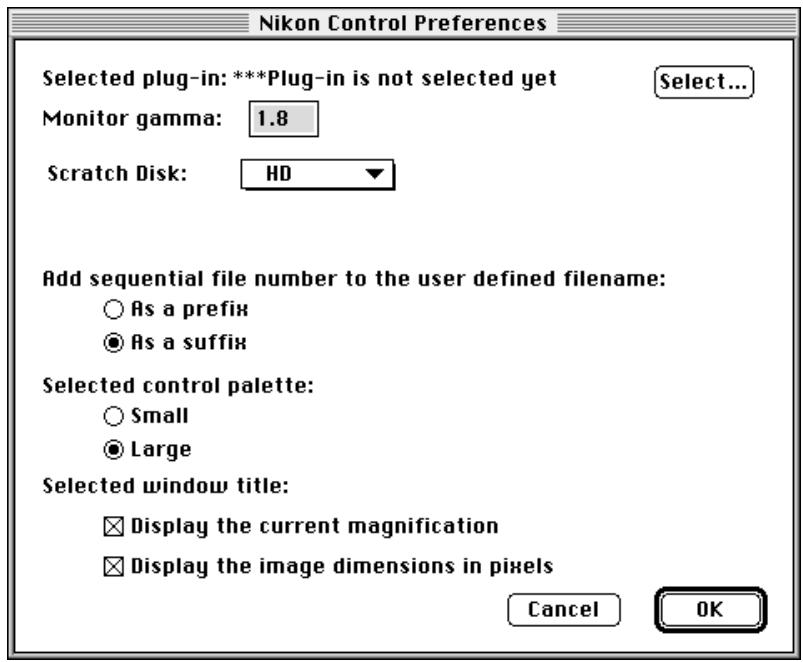 NIKON CONTROL MACINTOSH - Step I - 1