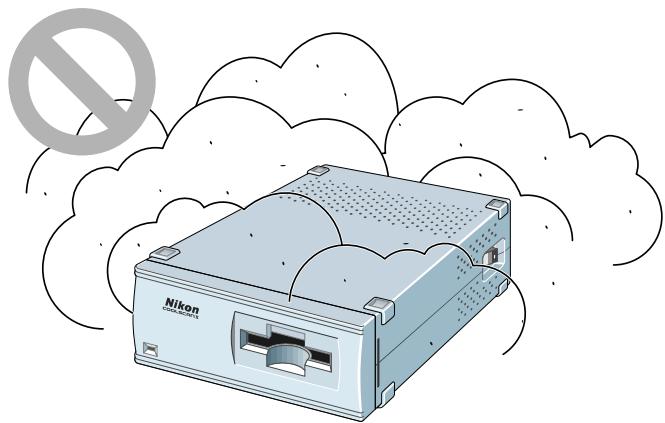 NIKON COOLSCAN II - Do not store or use where: - 3