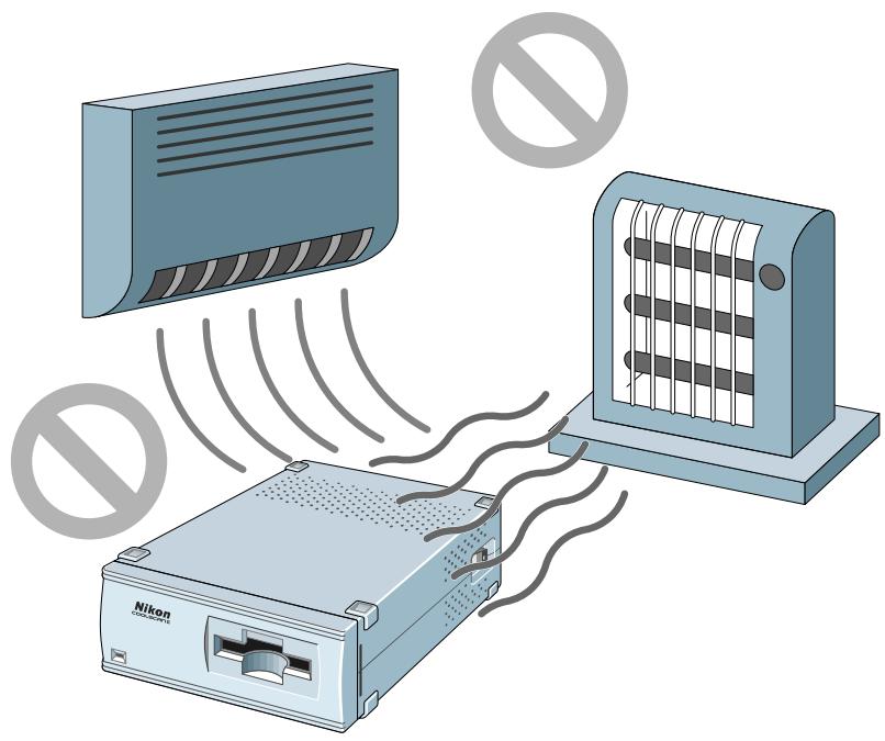 NIKON COOLSCAN II - Do not store or use where: - 1