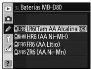 NIKON MB-D80 - Nivel de energia da bateria - 1