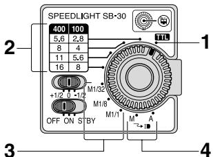 NIKON SB-30 - Dial selector de modo - 1