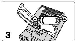 NIKON SB-30 - Installation de la pile - 3