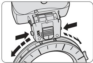 NIKON SU-800 - Attaching the SB-R200 to the front of the lens. - 5
