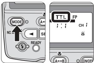 NIKON SU-800 - Setting the flash mode on the SU-800. - 1