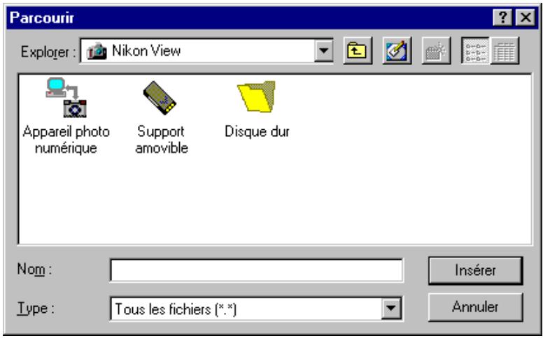 NIKON VIEW 2 - Insertion d'images via la commande insérer objet - 3
