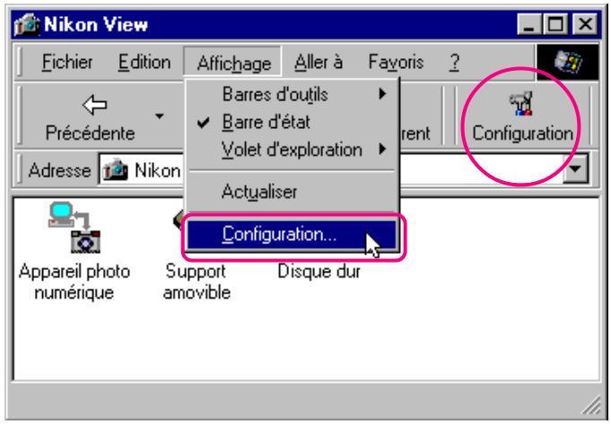 NIKON VIEW 2 - Modification des paramètres du port - 1