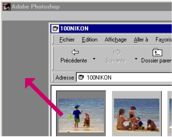 NIKON VIEW 2 - Ouverture de fichiers d'images par glisser-déplacer - 1
