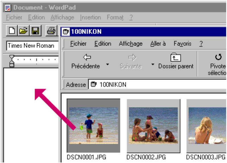 NIKON VIEW 2 - Insertion d'images par glisser-déplacer - 1