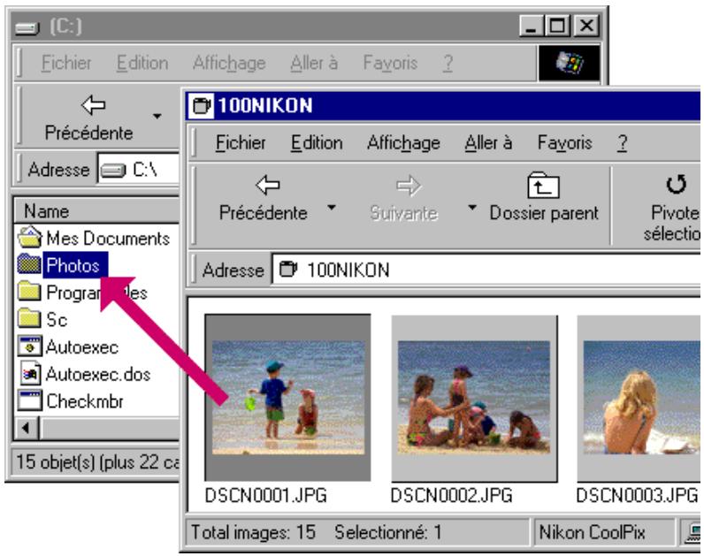 NIKON VIEW 2 - Copie d'images par glisser-déplacer - 1