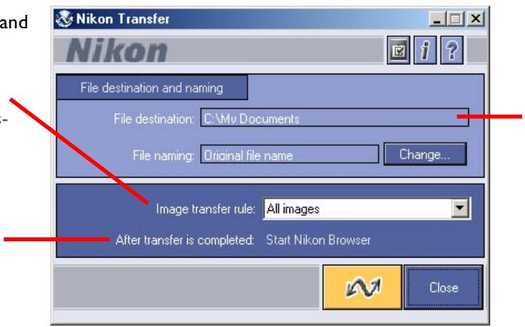 NIKON VIEW 5 - After transfer is completed field - 1