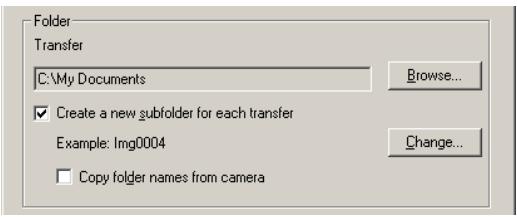 NIKON VIEW 5 - Specifying a transfer destination - 1