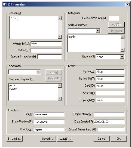 NIKON VIEW 5 - Step 4—Add additional file information - 3