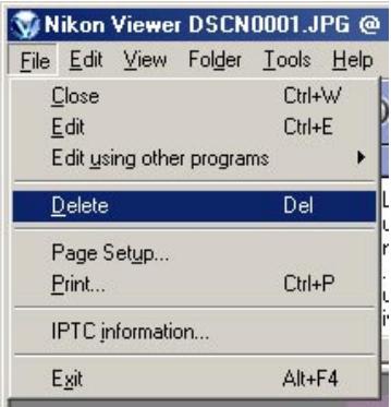 NIKON VIEW 5 - Deleting image files - 1