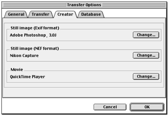 NIKON VIEW 5 - The Creator tab (Macintosh version only) - 1
