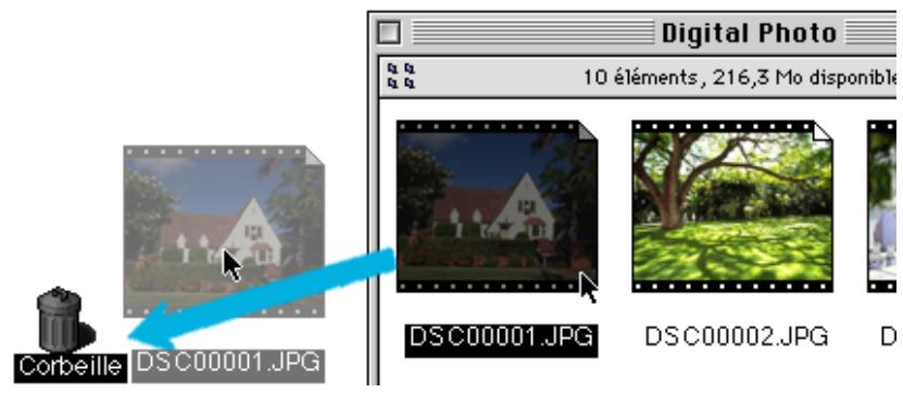 NIKON VIEW 900 - Faire glisser des images dans la poubelle - 1
