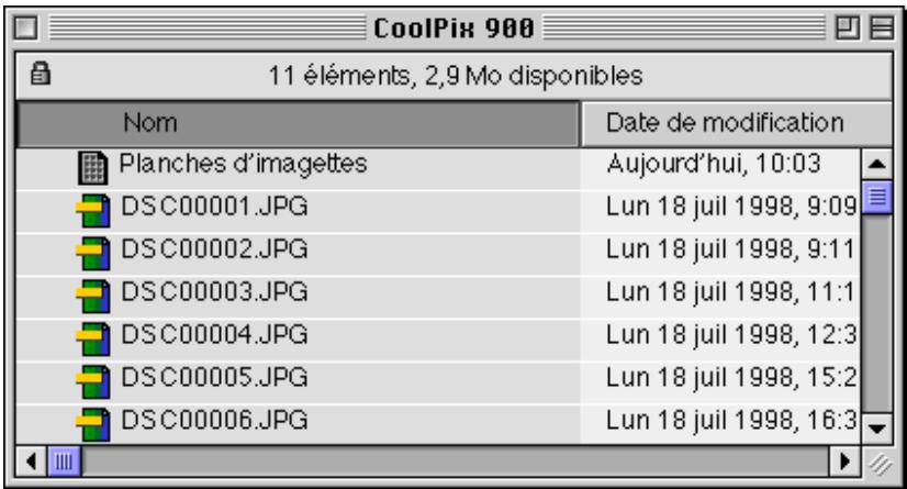 NIKON VIEW 900 - Affichage des fichiers d'images sous forme de liste - 2