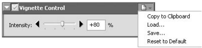 NIKON CAPTURE 3.5 - The Vignette Control Settings Menu - 1