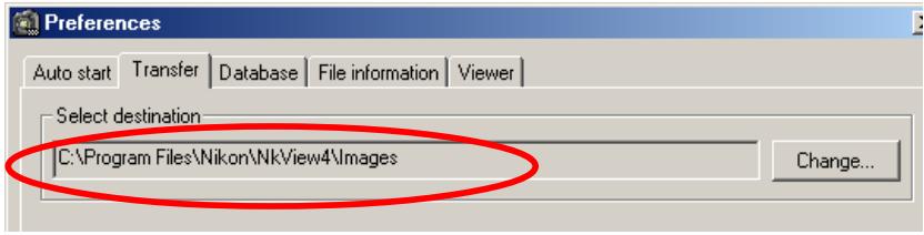 NIKON VIEW 4.1.1 - Select Destination - 1