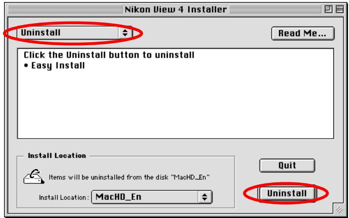 NIKON VIEW 4.1.1 - Step 2—Select the uninstall option - 1