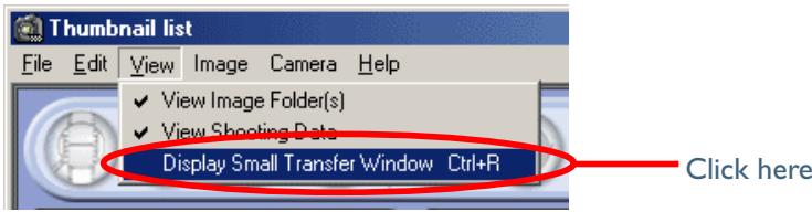 NIKON VIEW 4.1.1 - Displaying the Image Transfer Window - 1