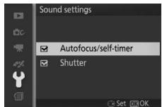 NIKON 1 J3 - Sound Settings - 1