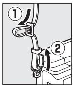 NIKON 1 J3 - Attach the camera strap. - 1