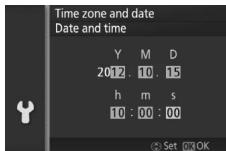 NIKON 1 J3 - Choose a language and set the clock. - 5