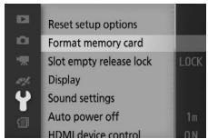 NIKON 1 J3 - Formatting Memory Cards - 1