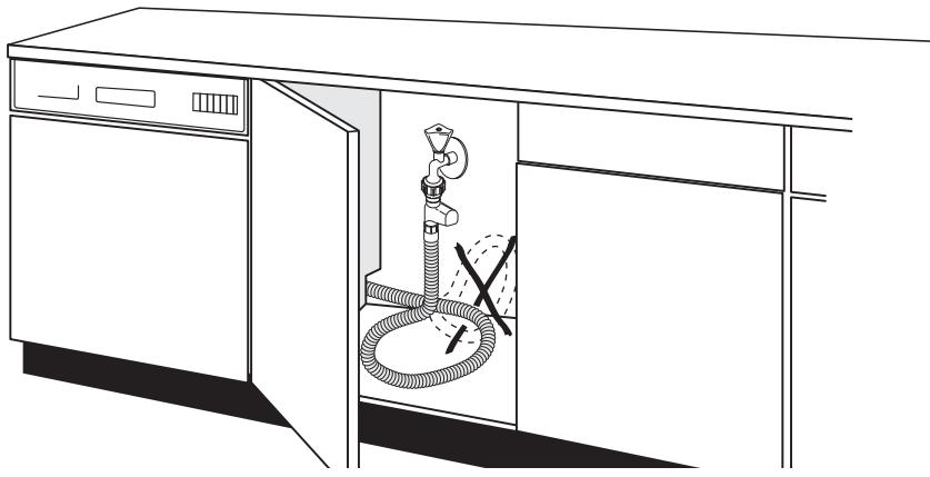 FAURE VA6011AF - Please take care when installing the water inlet hose: - 2