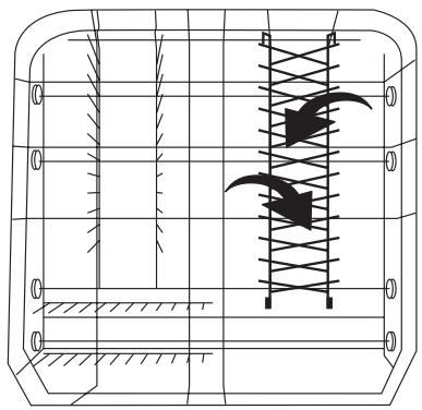 FAURE VA6011AF - Type 3: The right-hand plate inserts in the lower rack can be folded across one another - 1