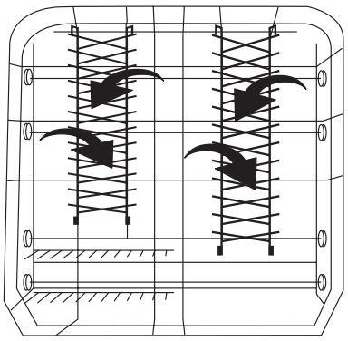 FAURE VA6011AF - Type 4: The two rear plate inserts in the lower rack can be folded across one another - 1