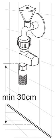 FAURE VA6011AF - Please take care when installing the water inlet hose: - 1