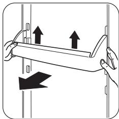 FAURE FBA6240A - Positioning the door shelves - 2