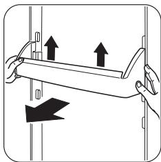 FAURE FBA6317 - Positioning the door shelves - 2