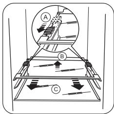 FAURE FBA7340 - Removing the shelf holders - 1