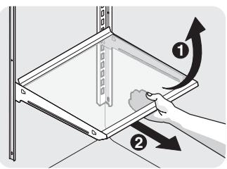 AEG-ELECTROLUX FRS3R4EW - To adjust cantilever shelves: - 1