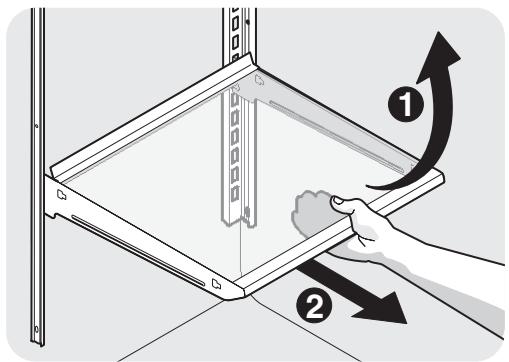 AEG-ELECTROLUX GHSC39EEPB - To adjust cantilever shelves: - 1