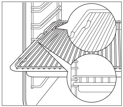 AEG-ELECTROLUX E4001-7-M - Inserting the oven shelf and deep roasting pan together - 1