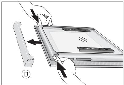 AEG-ELECTROLUX E4105-5-M - Removing the oven door glass - 1