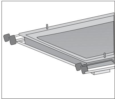 AEG-ELECTROLUX E4105-5-M EU(ML) - Inserting the baking tray or drip pan into the rack frame: - 2