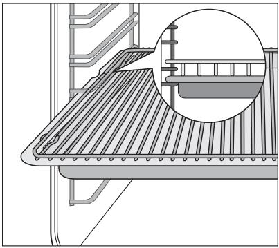 AEG-ELECTROLUX E4106-5-M - Inserting the oven shelf and roasting pan together - 1