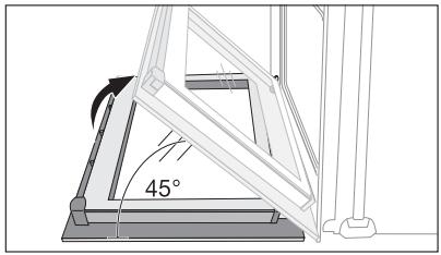 AEG-ELECTROLUX E4106-5-M - Removing the oven door from its hinges - 4