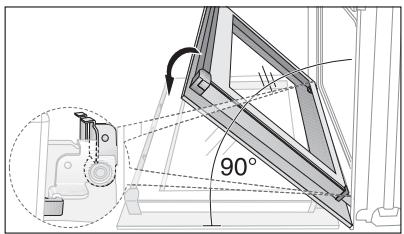 AEG-ELECTROLUX E4106-5-M DE R08 - Hanging the oven door back on its hinges - 2