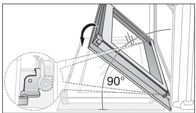 AEG-ELECTROLUX E4106-5-M DE R08 - Removing the oven door from its hinges - 1