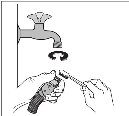 AEG-ELECTROLUX LB3253 - Cleaning the water inlet filters - 2