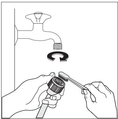 AEG-ELECTROLUX LC53300 - Cleaning the water inlet filter - 1