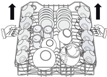AEG-ELECTROLUX ESL67010 - Para deslocar o cesto para a posição superior, proceda da seguinte forma: - 1